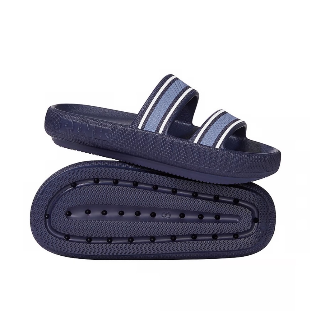 brand PINK Victoria’s Secret 
DOUBLE STRAP PILLOW SLIDES